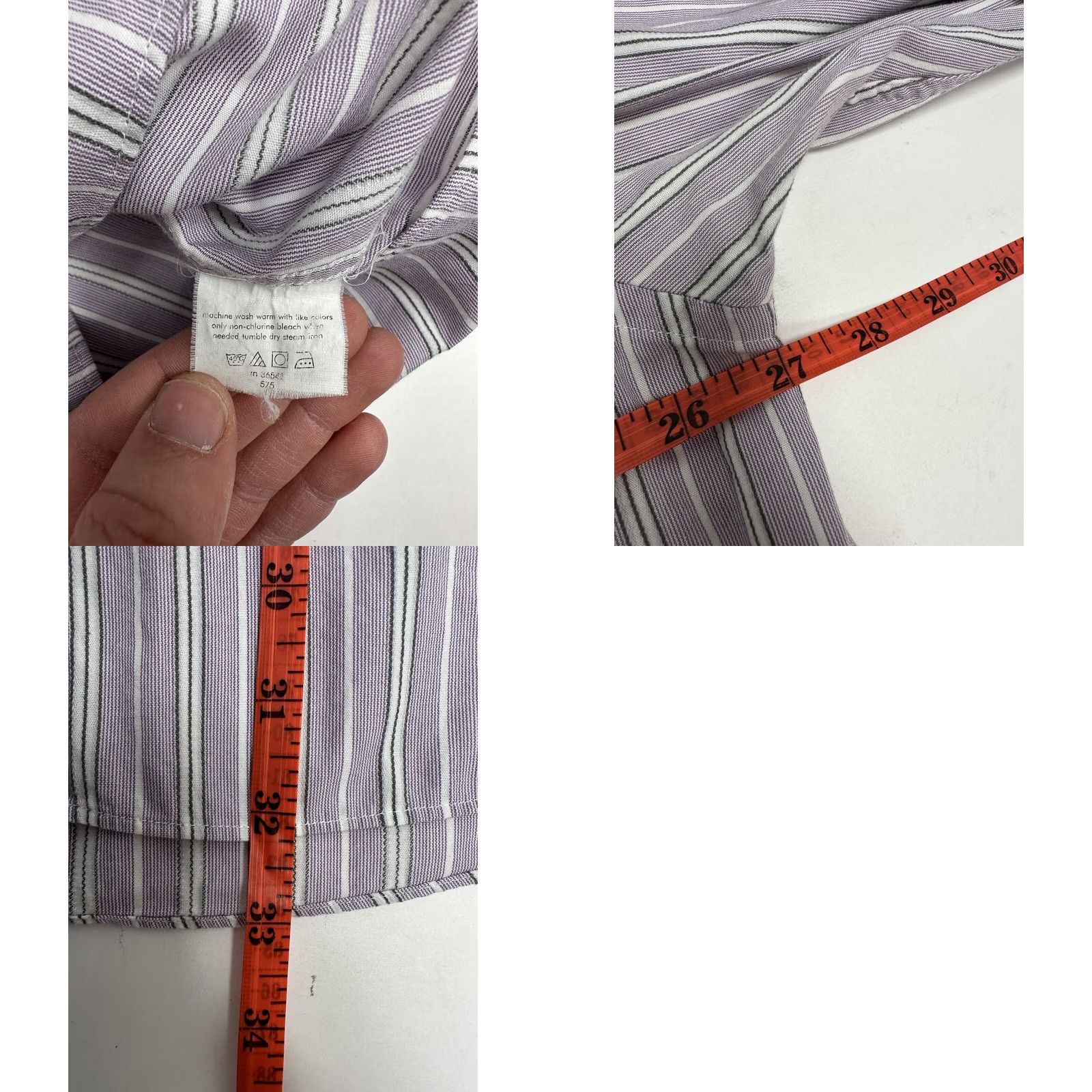 Michael Kors Michael Kors Men's Button Up Shirt Long Sleeve Stripes Plaid Purple 2XL Size US XXL / EU 58 / 5 - 9 Thumbnail
