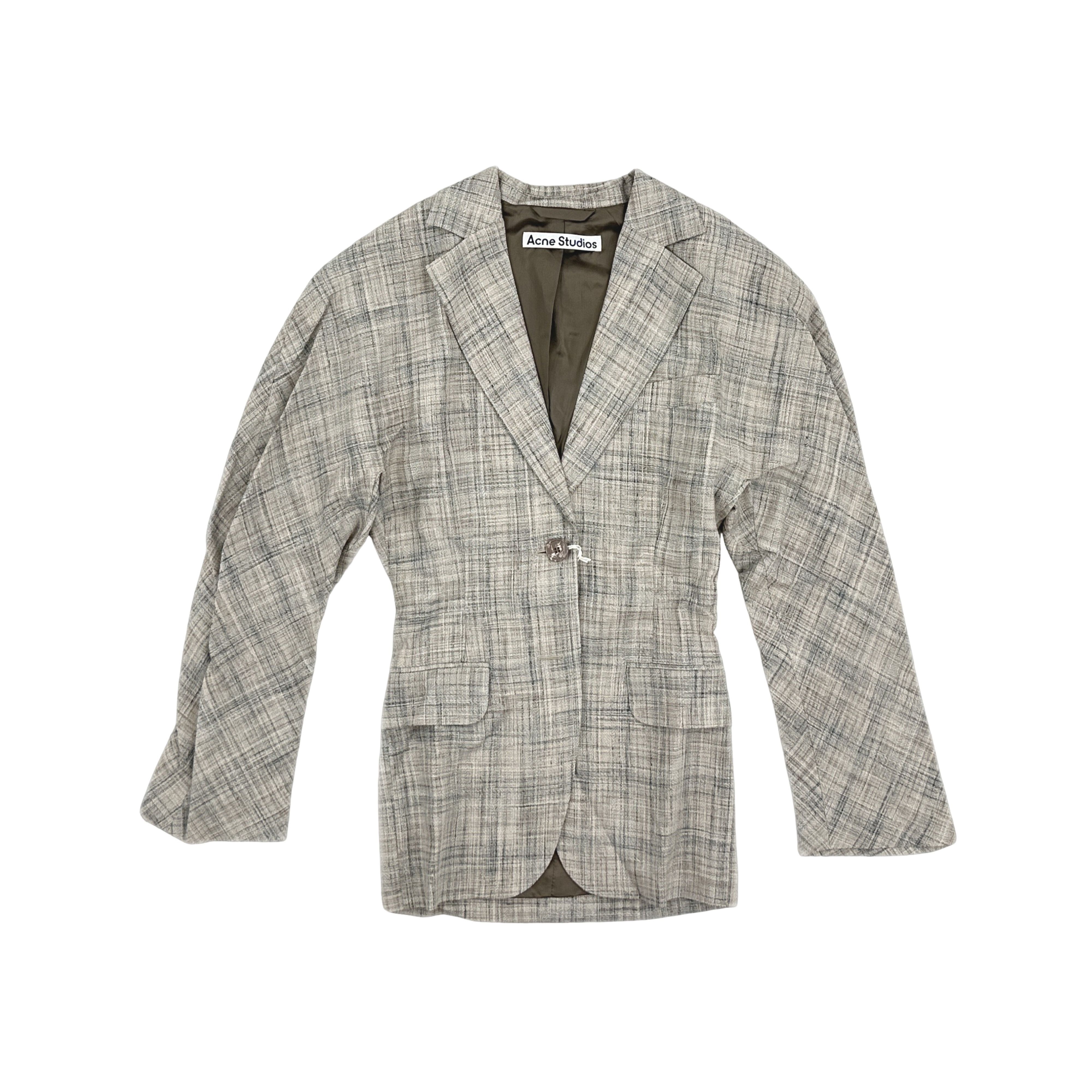 Acne Studios Acne Studios Checked Single-Breasted Blazer Size 32 Size XXS / US 00 / IT 34 - 1 Thumbnail