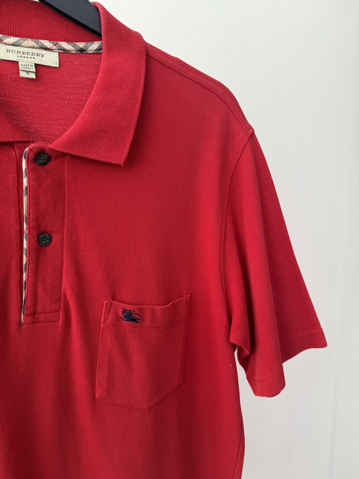 Burberry Vintage Burberry London Mens Red Polo Shirt Short Sleeve Size US S / EU 44-46 / 1 - 4 Thumbnail