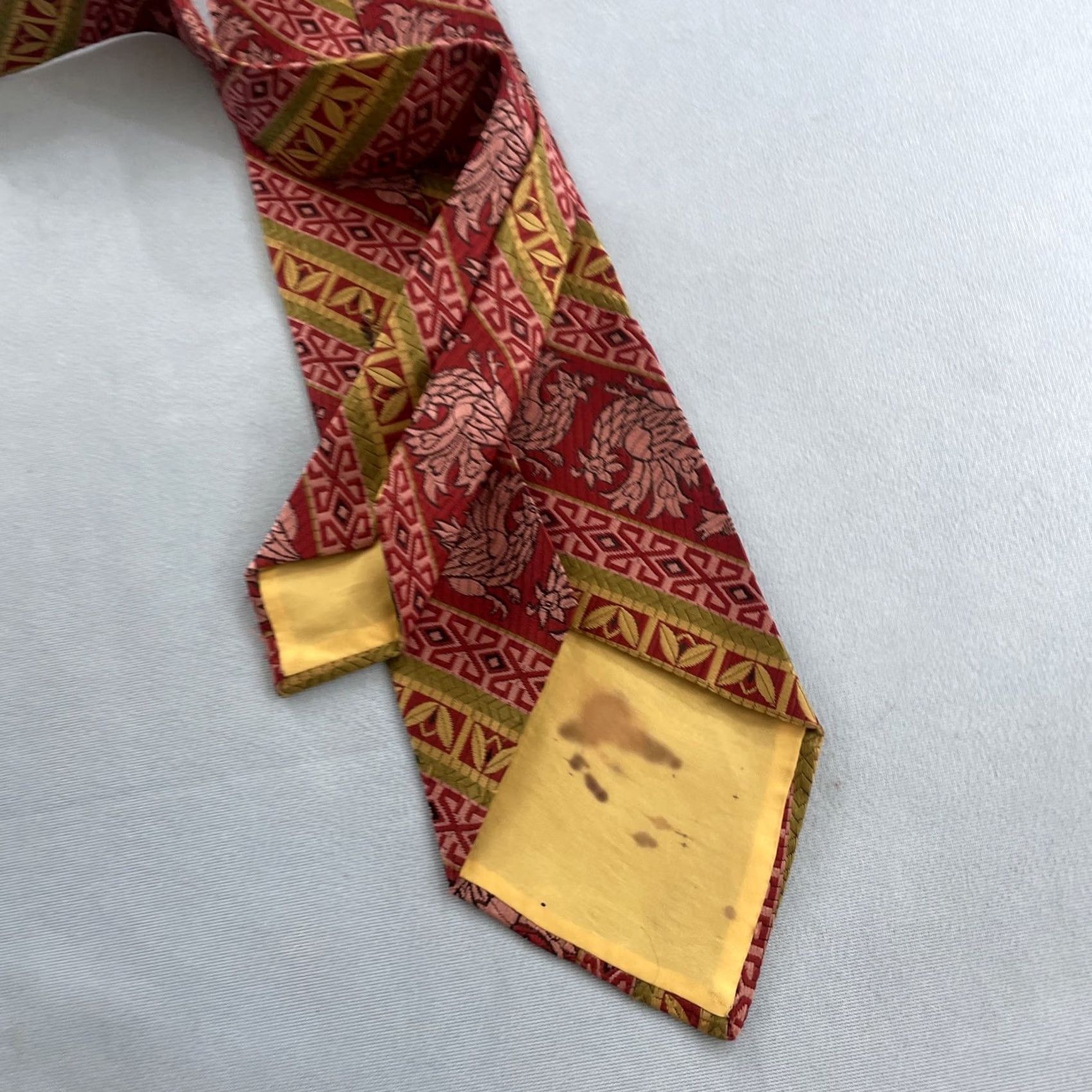 Vintage Vtg Wide Necktie 4.3x58" Kipper Tie Handmade Jacquard Rooster Rockabilly Woven Capsule Tie Size ONE SIZE - 6 Thumbnail