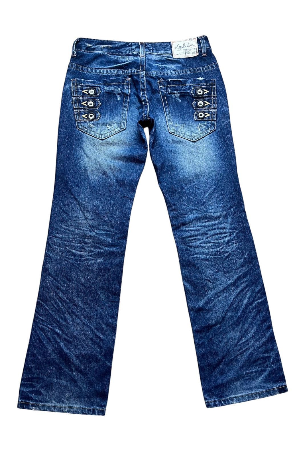 Le Grande Bleu (L.G.B.) Vintage Lolita distressed denim Size US 31 - 3 Thumbnail