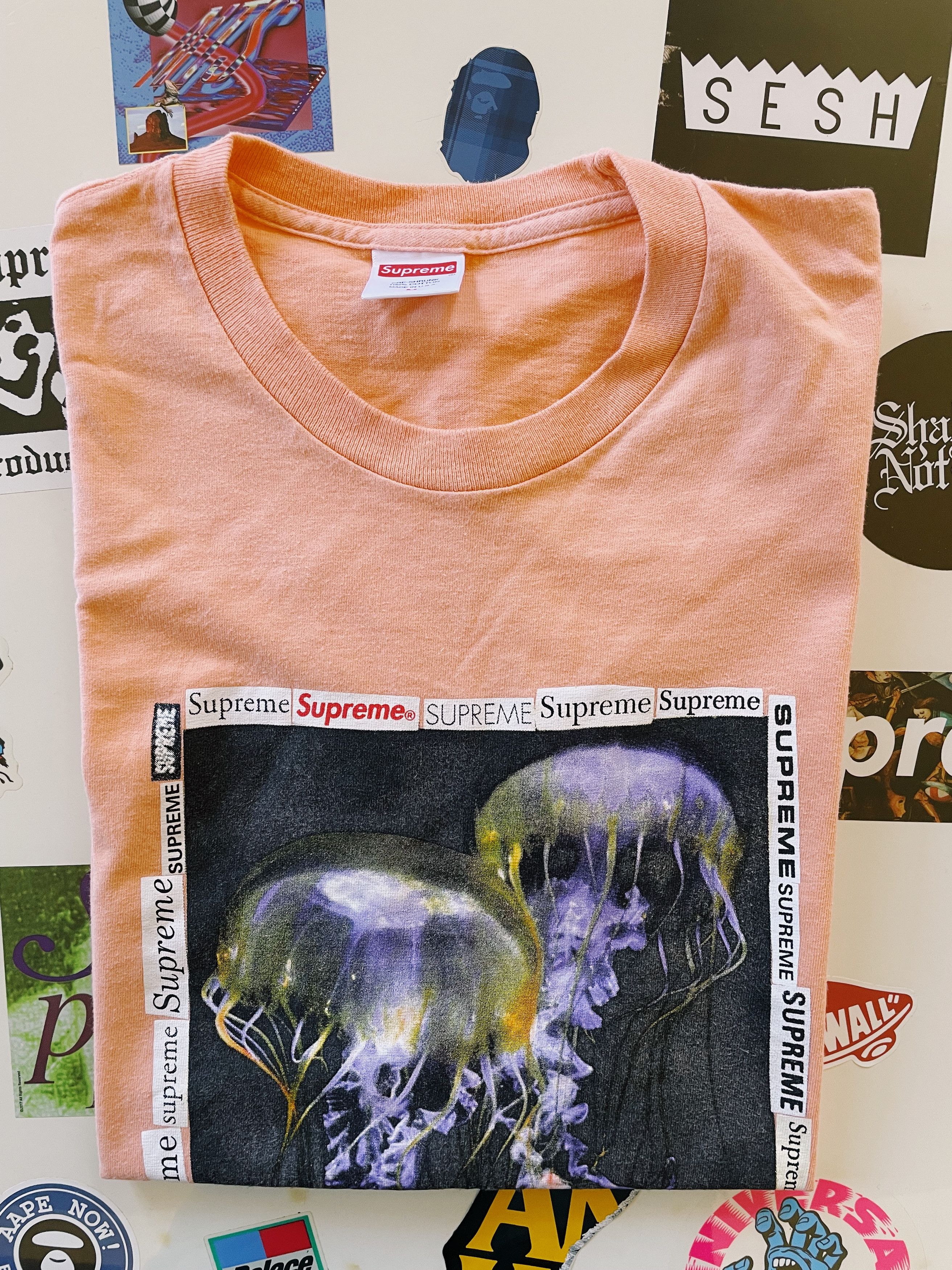 Supreme Supreme Jellyfish T-shirt Peach Size US M / EU 48-50 / 2 - 6 Thumbnail