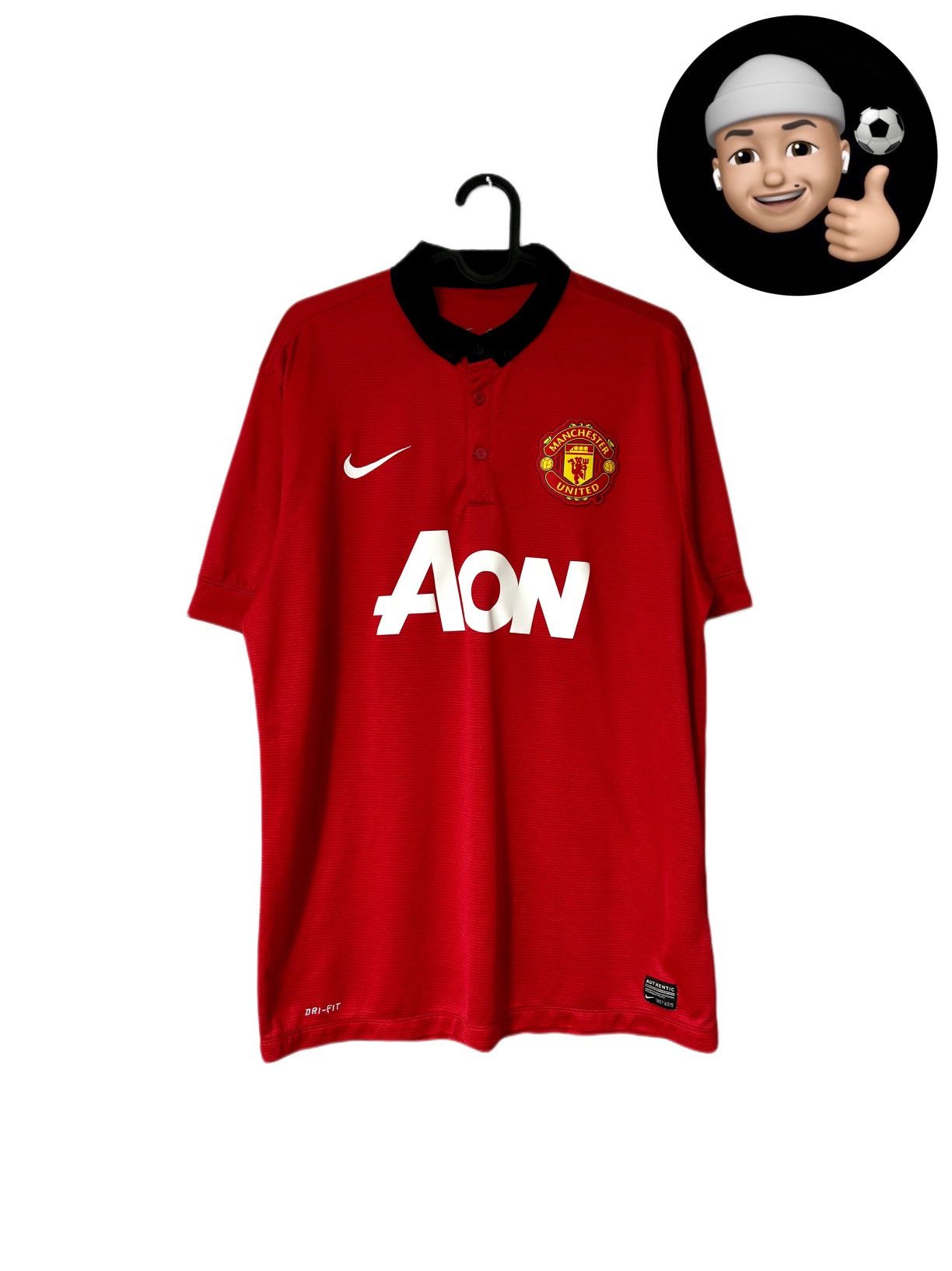 Nike × Vintage 2013 2014 Manchester United Nike Home Kit Soccer Jersey Tee Size US L / EU 52-54 / 3 - 1 Thumbnail