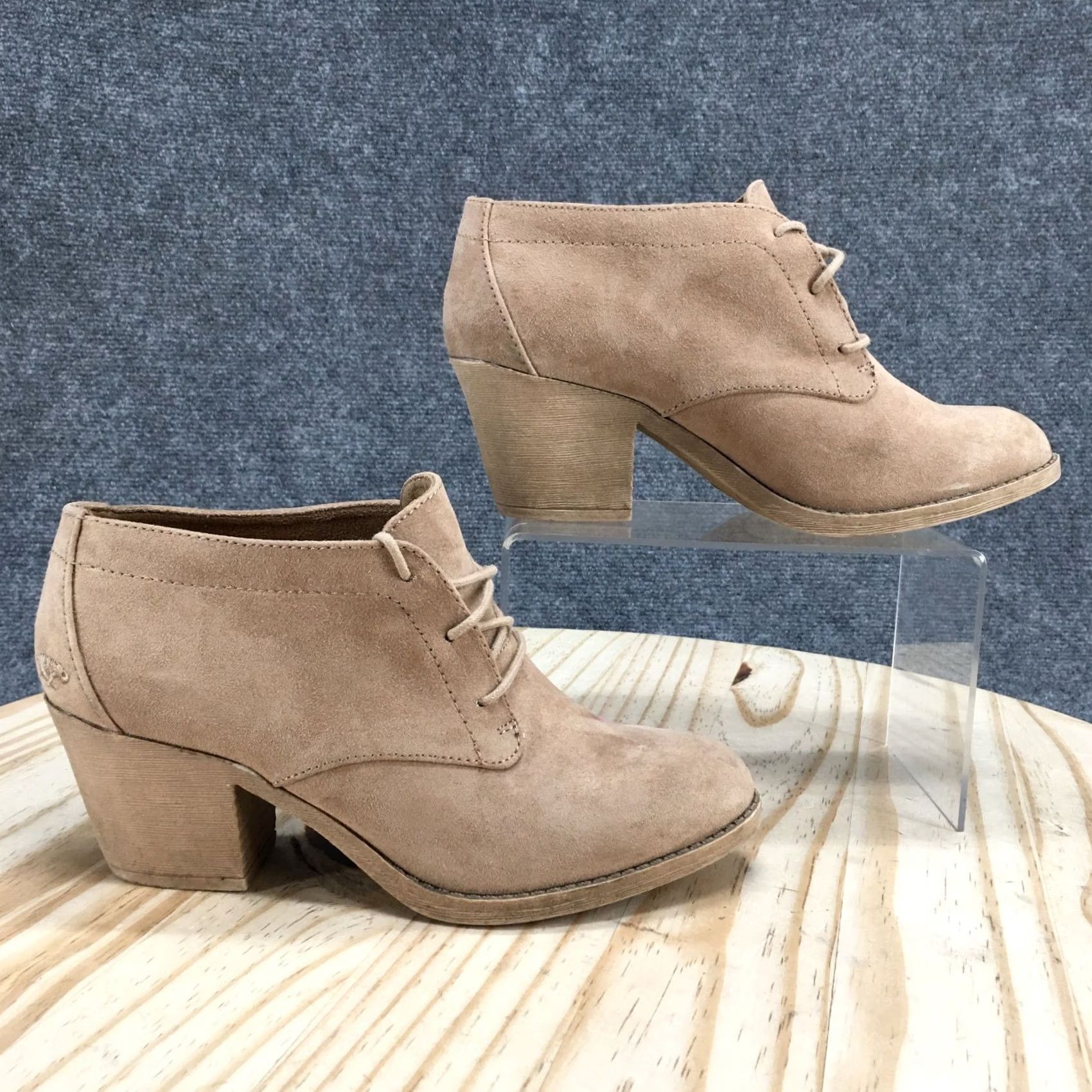 Vintage Rocket Dog Sam Coast Boots Womens 8 Brown Fabric Ankle Bootie Lace Up Casual Bootie Shoes Womens Boots Brown Fabric Leather-Like Upper Size US 8 / IT 38 - 2 Thumbnail