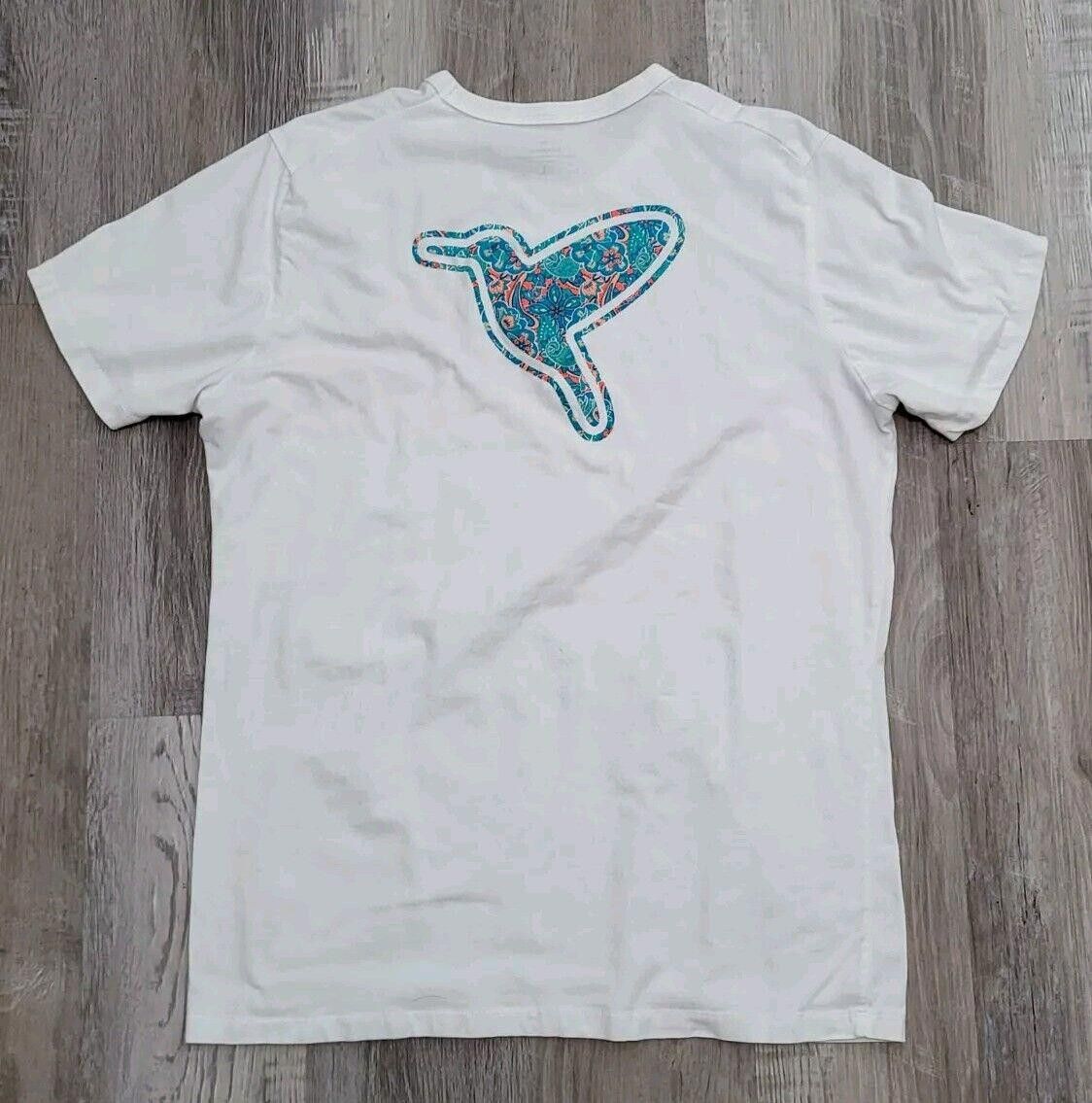 Designer Bird Dog T Shirt Large White Blue Bird Back Print ss Size L / US 10 / IT 46 - 5 Thumbnail