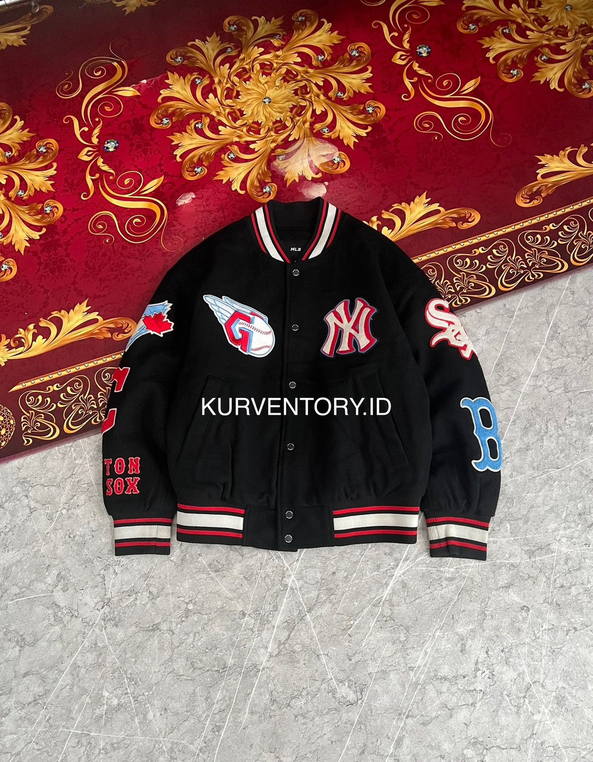 MLB (SOLD OUT) MLB Multi Logo Team Wool Varsity Jacket Size US M / EU 48-50 / 2 - 1 Thumbnail