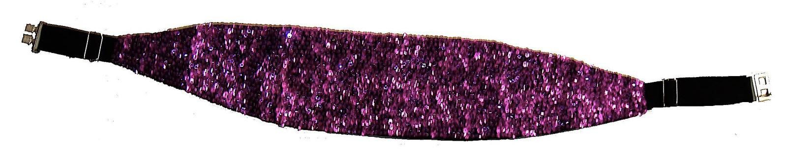 Designer Sequin Cummerbund Belt Purple Size ONE SIZE - 1 Preview
