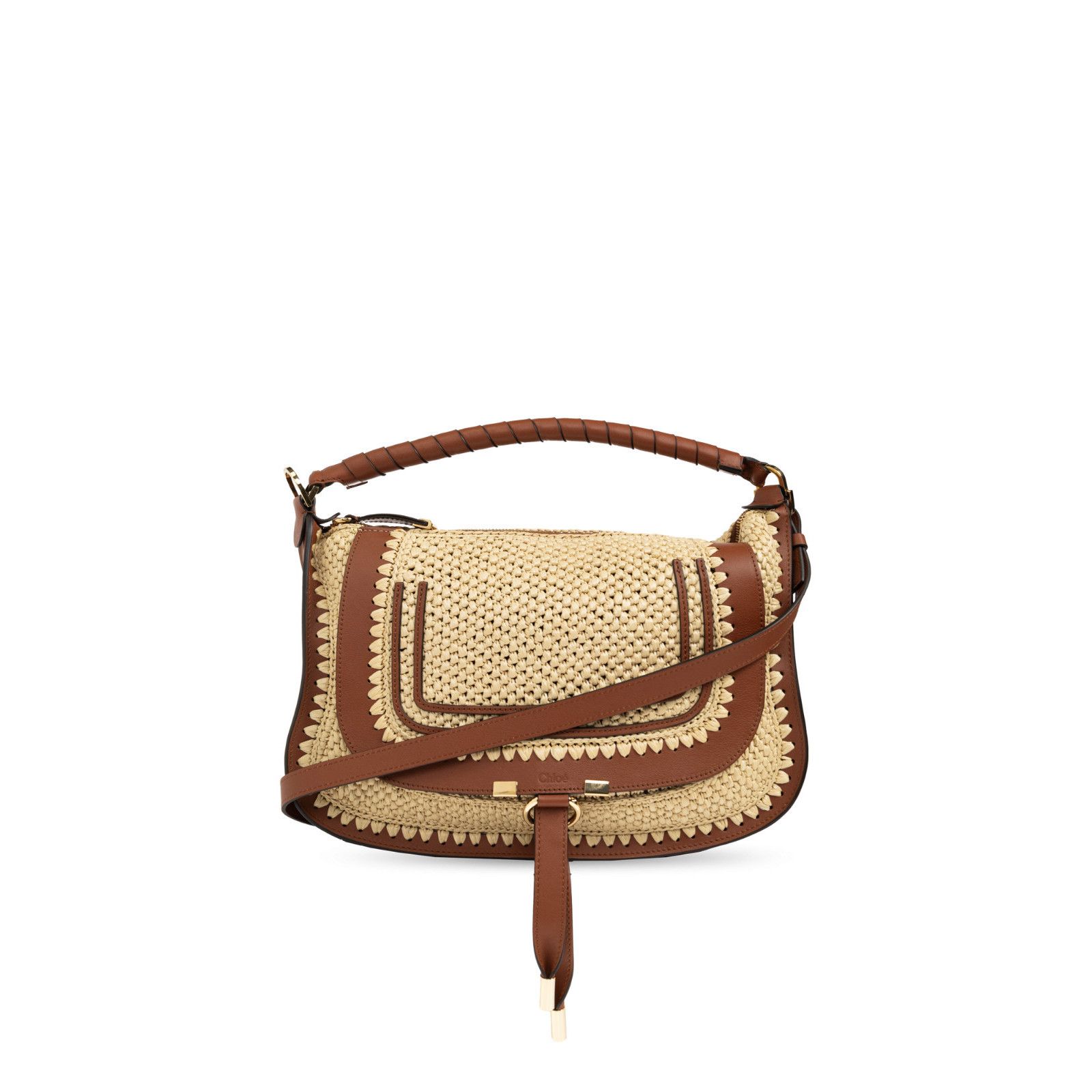 Chloe Chloe Brown Raffia Top Handle Bag New & Authentic Size ONE SIZE - 1 Thumbnail