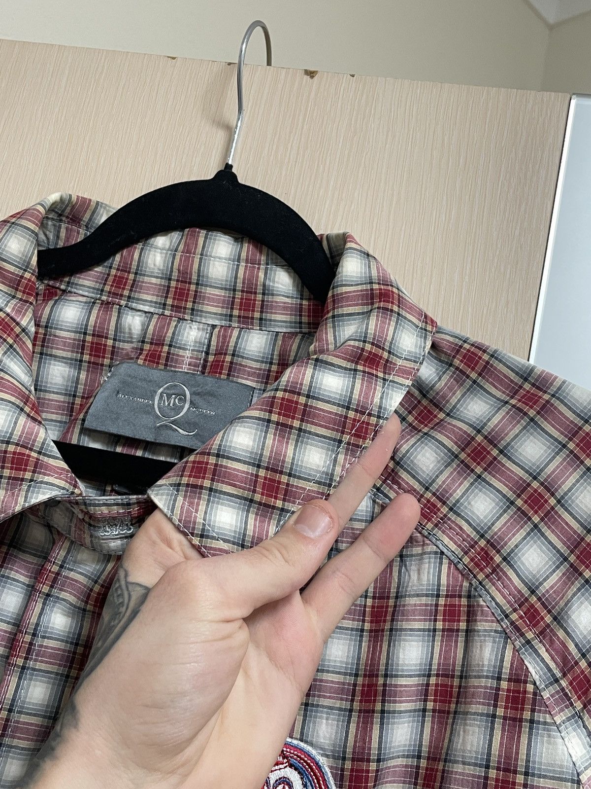 Alexander McQueen Alexander Mcqueen Cotton Bomber Jacket Check Pattern Size US M / EU 48-50 / 2 - 14 Thumbnail