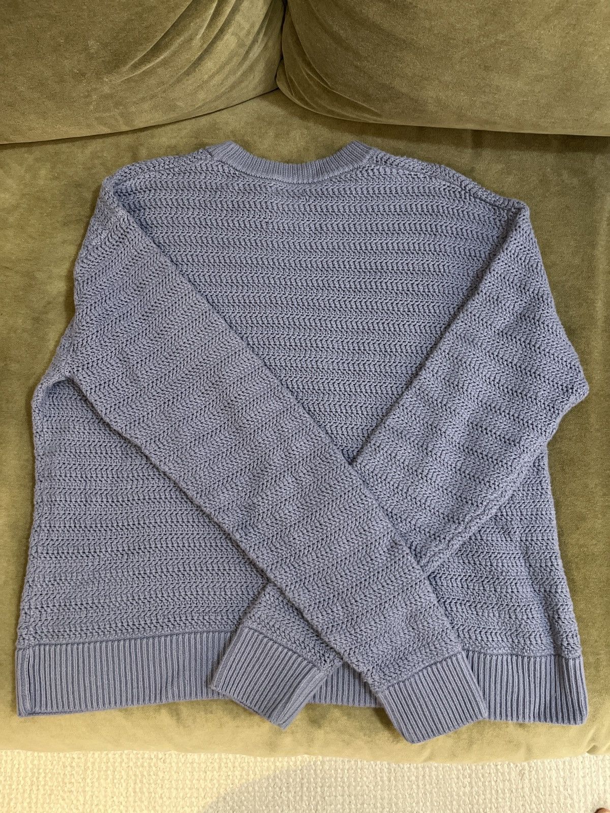 Abercrombie & Fitch Oversized Stitchy Crew Sweater / Blue / Small Size US S / EU 44-46 / 1 - 4 Thumbnail