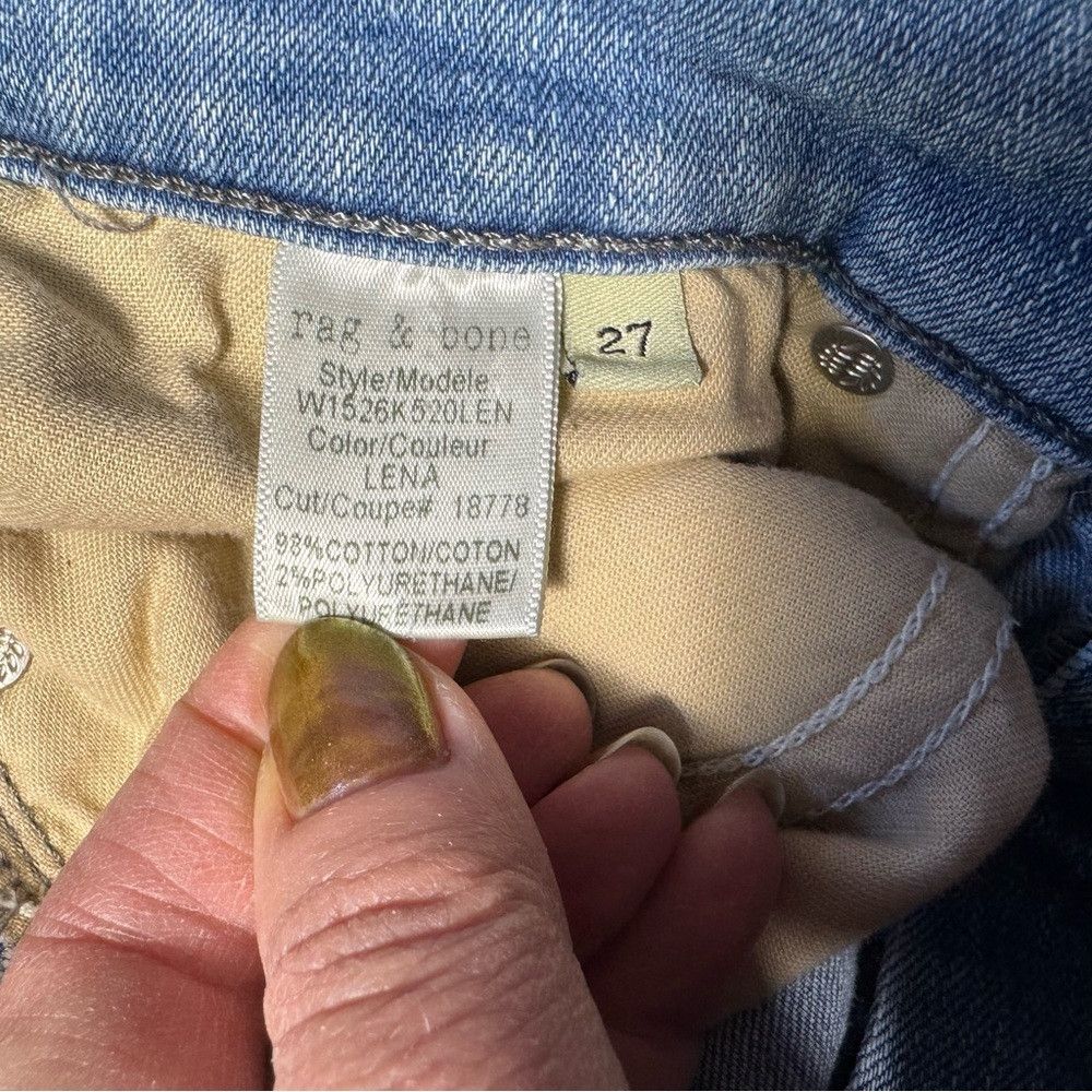 Rag & Bone Rag & Bone Mid-Rise Ankle Skinny Jeans In Lena Size 27 Size 27" / US 4 / IT 40 - 8 Thumbnail