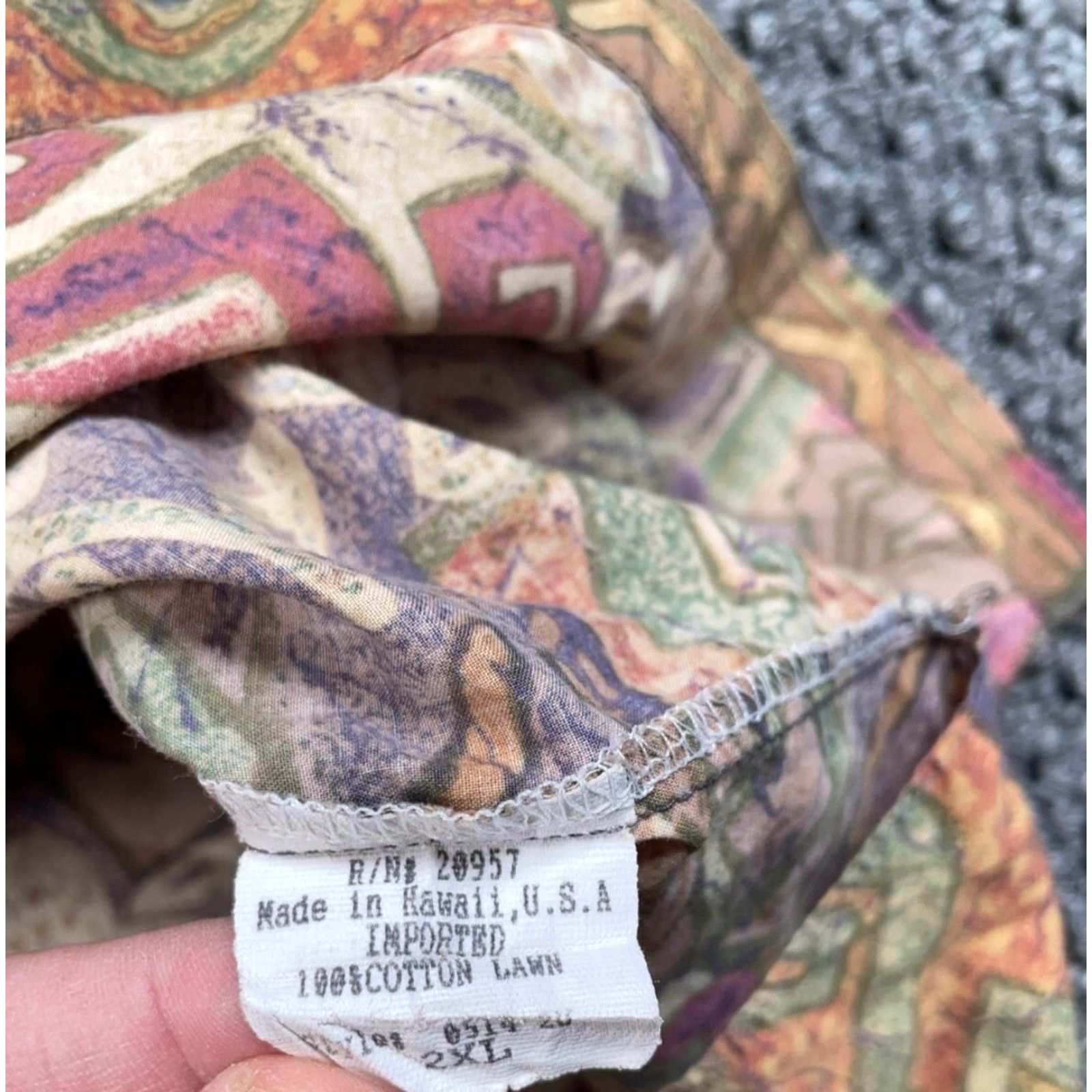 Tori Richard VINTAGE Tori Richard Patchwork Shirt Adult 2XL Brown Geometric Cotton Hawaiian Retro Men’s Shirt Size US XXL / EU 58 / 5 - 4 Thumbnail