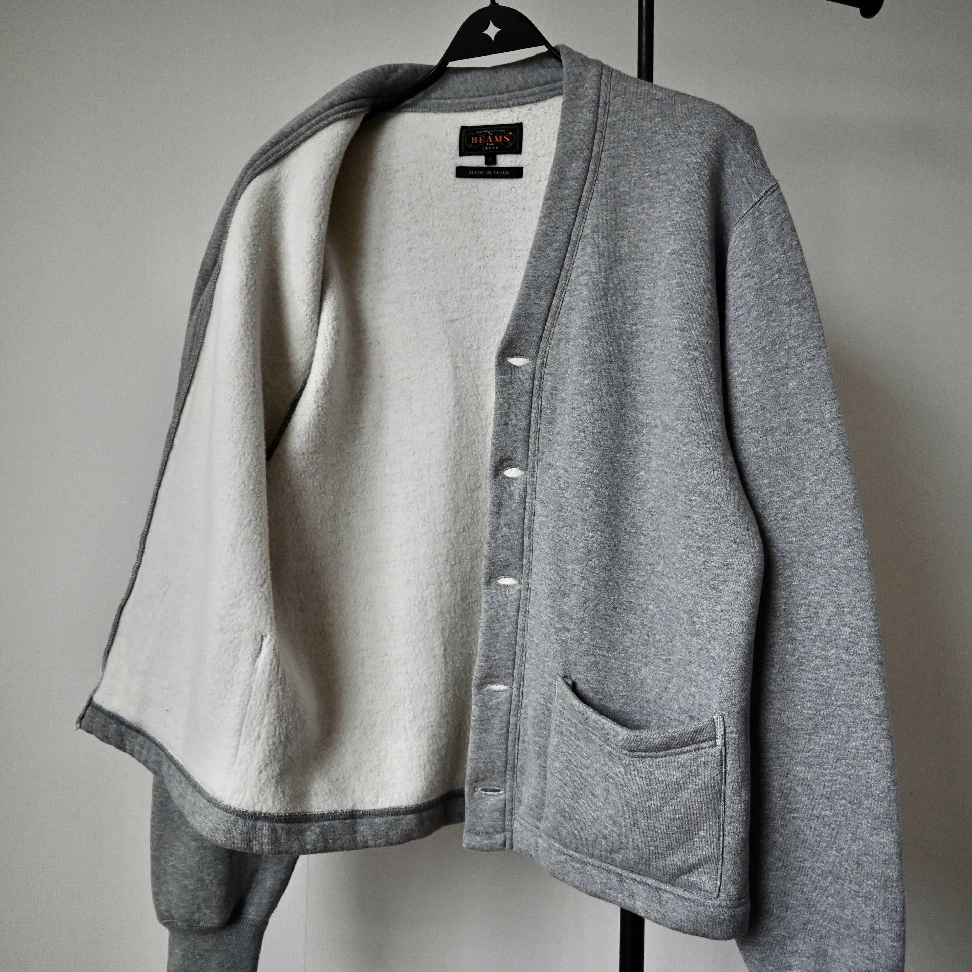 Beams Plus BEAMS Plus soft-fleeced sweat V cardigan, made in Japan Size US S / EU 44-46 / 1 - 12 Thumbnail
