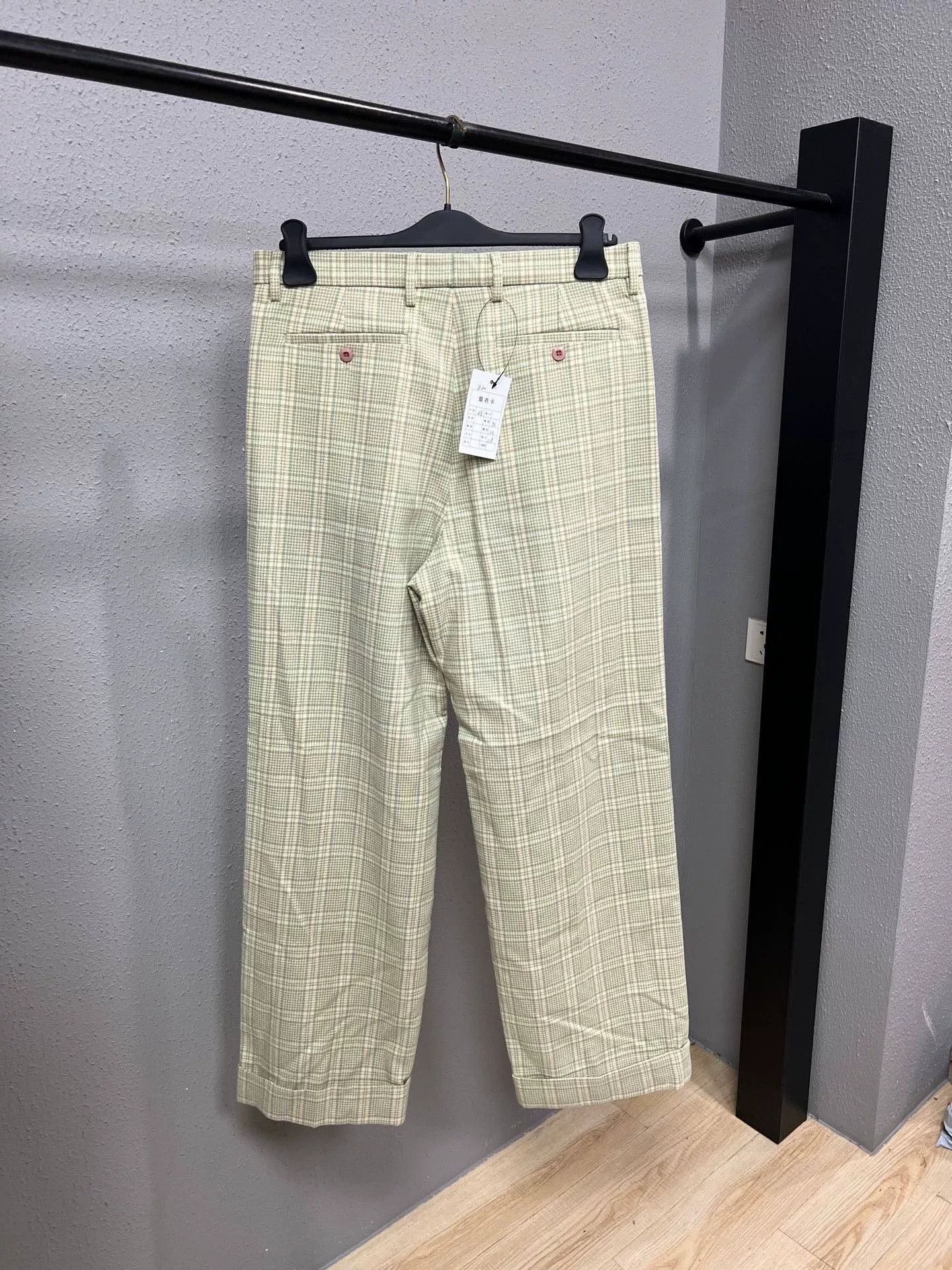 Gucci Gucci Green Brown Houndstooth Wool Trousers Size US 32 / EU 48 - 2 Thumbnail