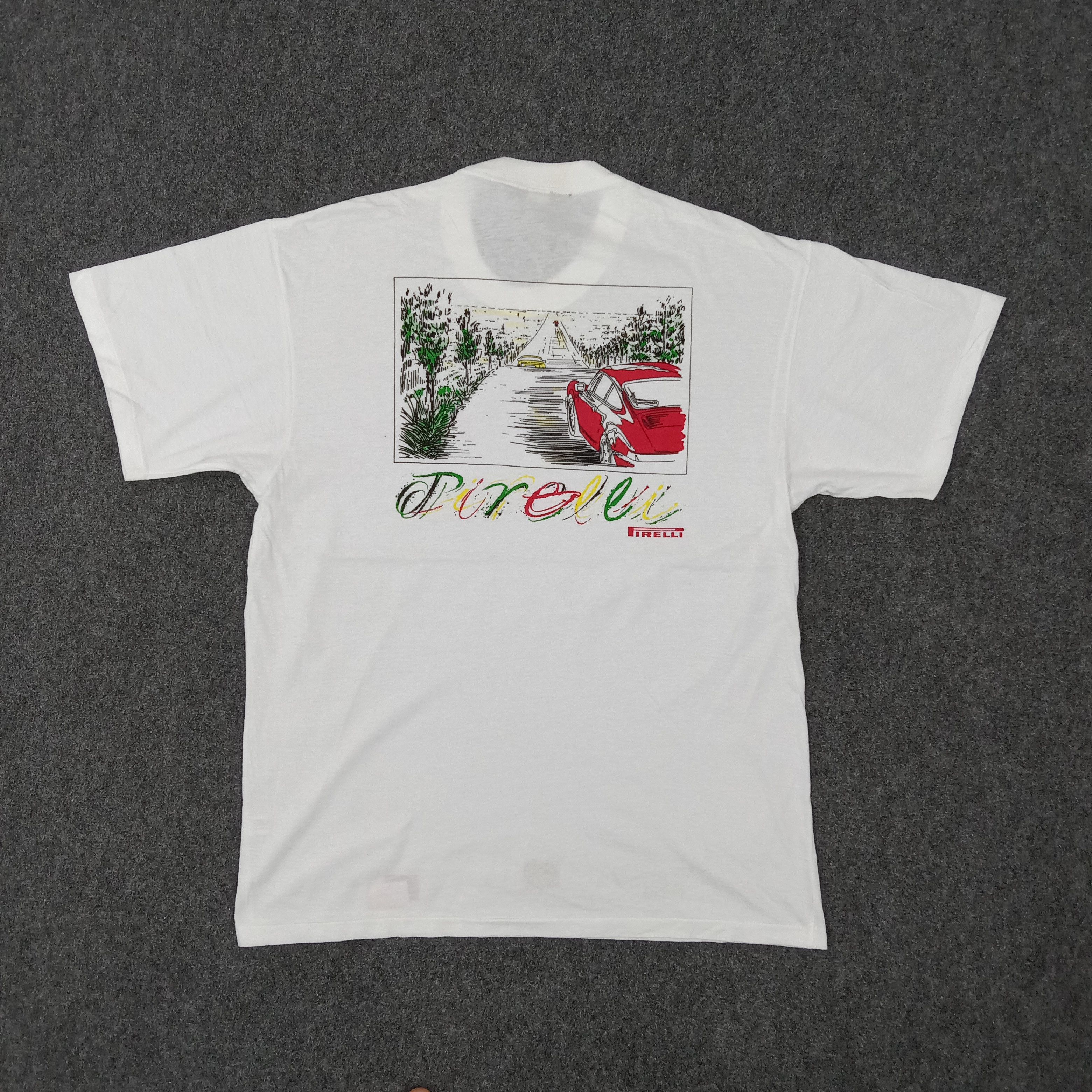 Pirelli × Vintage Pirelli Racing Classic Car Motorsport Vintage Tshirt Size US M / EU 48-50 / 2 - 1 Thumbnail