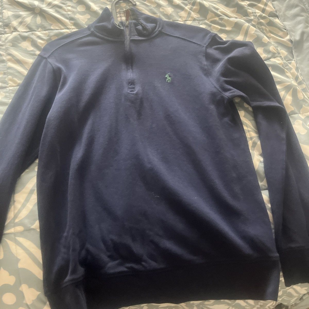 Polo Ralph Lauren × Ralph Lauren Navy Blue Polo Ralph Lauren Quarter Zip Size US L / EU 52-54 / 3 - 1 Thumbnail