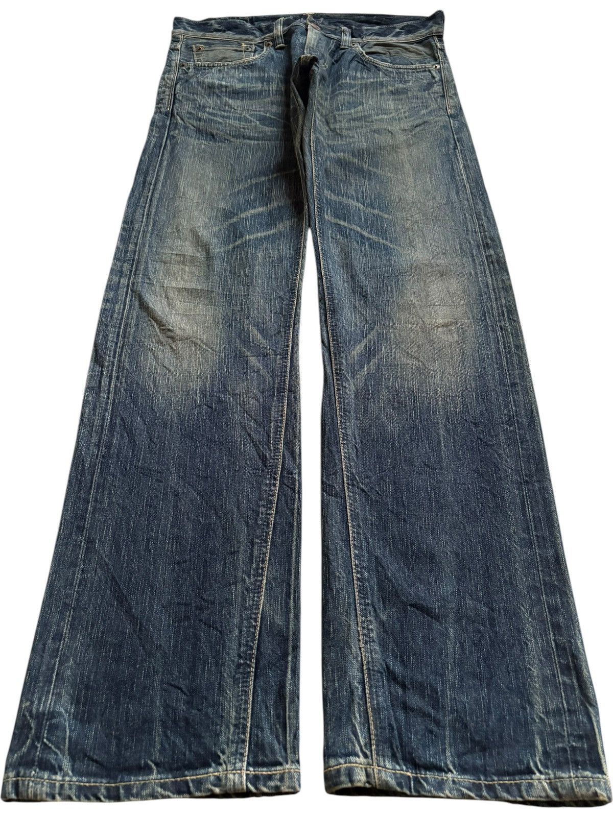 Edwin × Japanese Brand Vintage Japanese Edwin 503 Rusty Mud Wash Loose Jeans Size US 35 - 1 Thumbnail