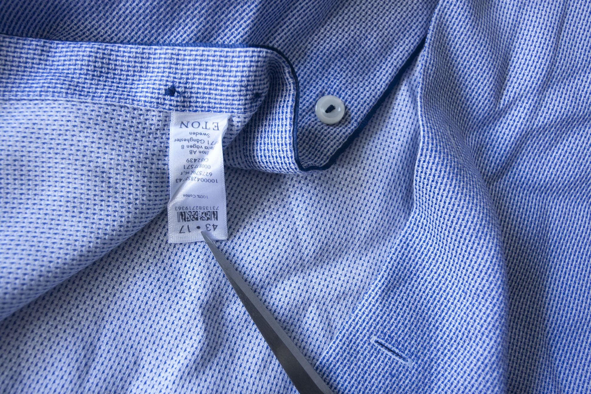 Eton Eton Shirt Cotton Slim Size 17/43 Blue Size US L / EU 52-54 / 3 - 3 Thumbnail