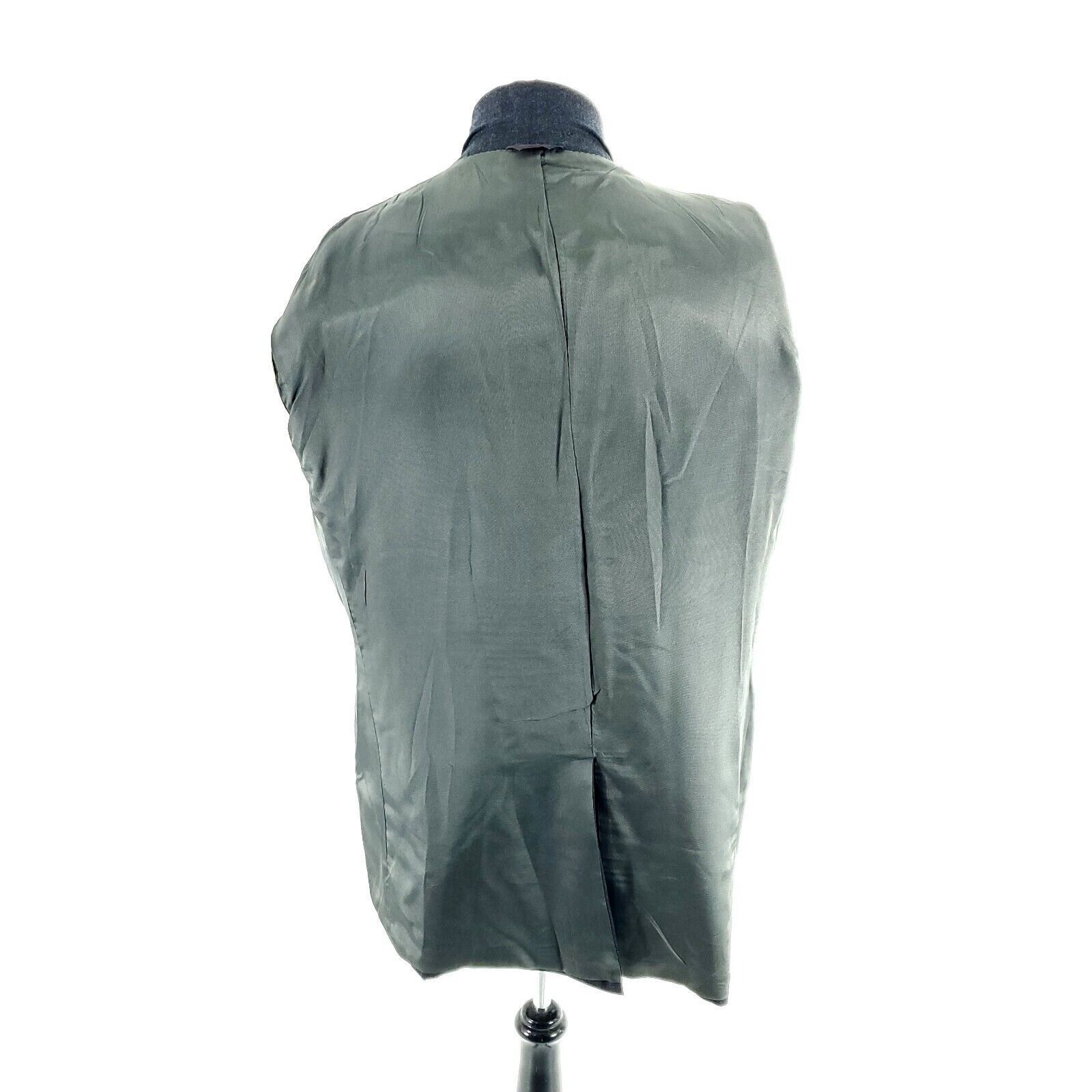 Savile Row Savile Row Flannel Wool 2 Button Blazer 46L Gray Size 46L - 13 Thumbnail