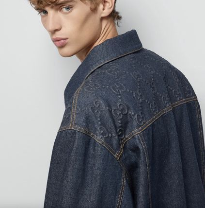 Gucci o1loc1c0126 771450 Denim Jacket With GG Embossed Detail Size US S / EU 44-46 / 1 - 3 Thumbnail