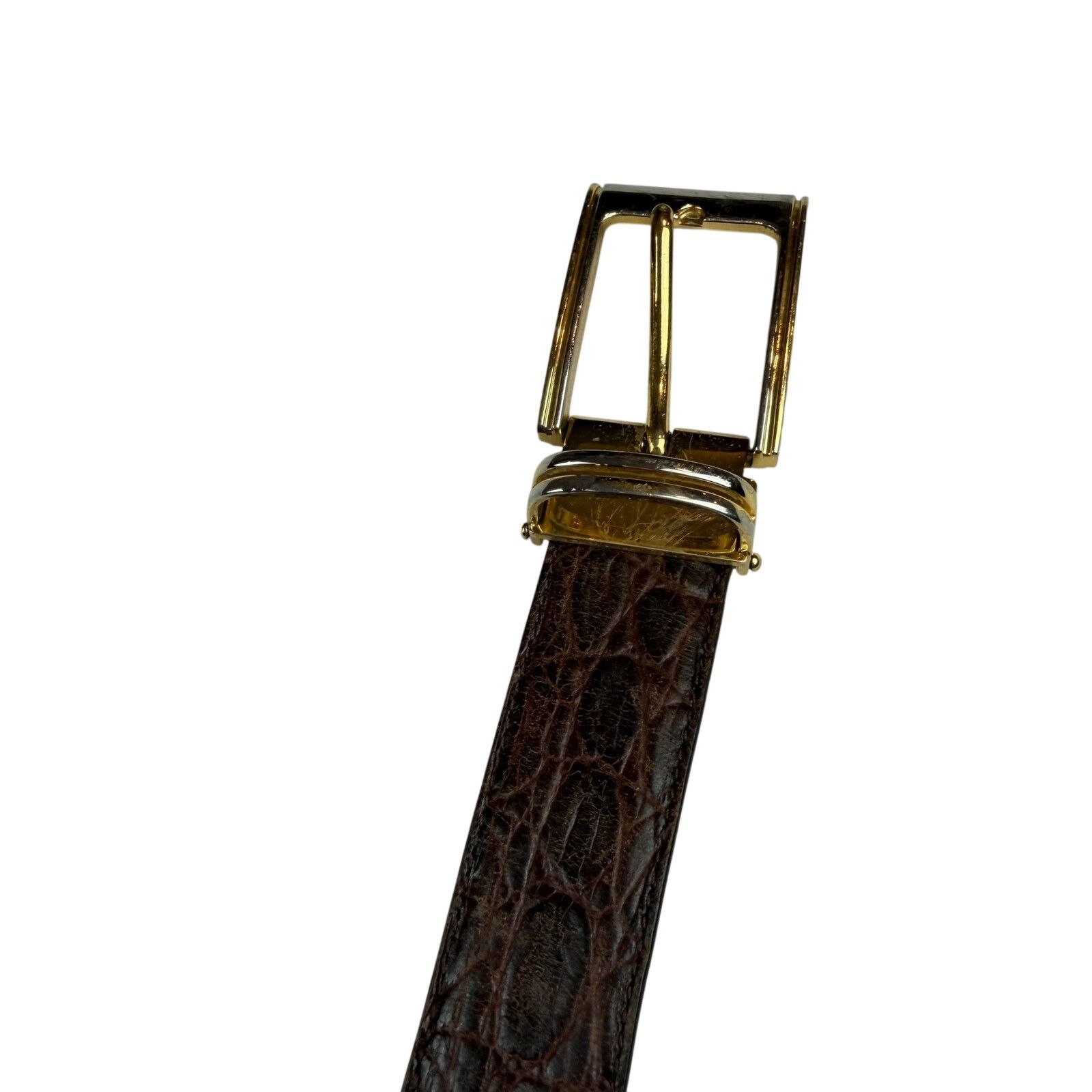 Other Avanti Genuine Leather Crocodile Belt Made in Italy 5300 Size 42 - 2 Thumbnail