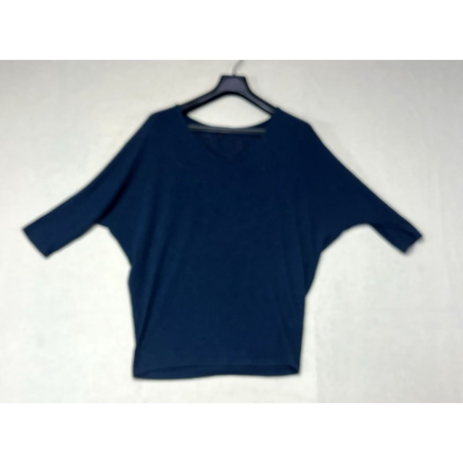 Vintage Laila Layde Blue Medium Blouse Shirt Short Sleeve Women's Made in USA Size M / US 6-8 / IT 42-44 - 2 Thumbnail