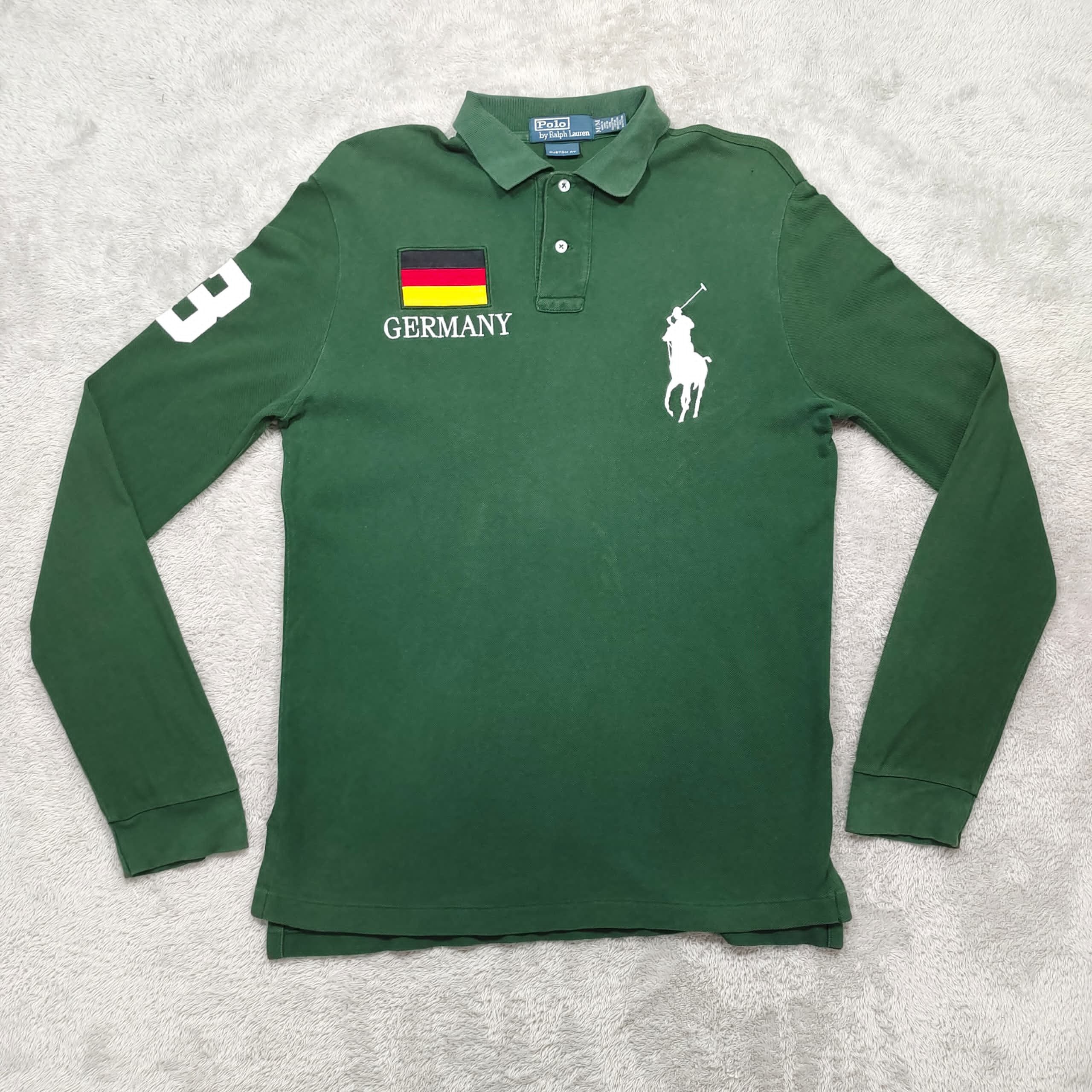 トップス POLO RALPH LAUREN polo shirt GERMANY DEU POLO RALPH LAUREN CLASSIC FIT GERMANY POLO SHIRT BLACK MENS