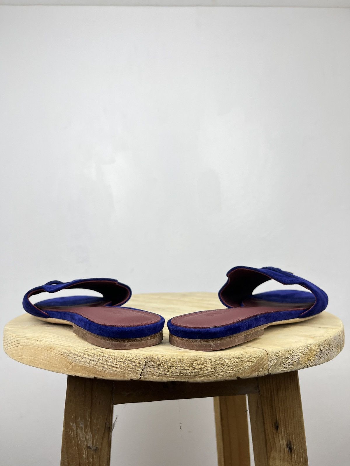 Loro Piana Navy Blue Suede Summer Charms Walk Slides Size US 9 / IT 39 - 5 Thumbnail