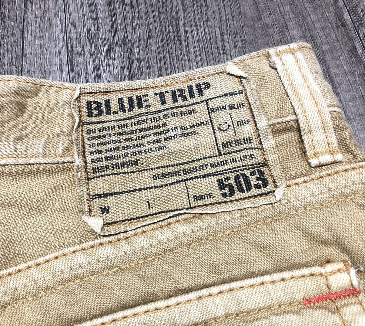 Edwin × Vintage Vintage Edwin 503 Blue Trip Flare Jeans Unisex Size US 30 / EU 46 - 18 Thumbnail