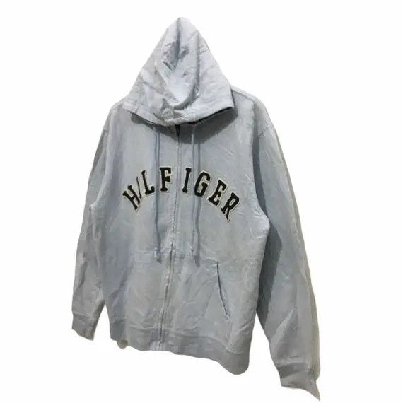 Tommy Hilfiger TOMMY HILFIGER Hoodie Full Zip Sweater Spell Out Pullover Size M / US 6-8 / IT 42-44 - 3 Thumbnail