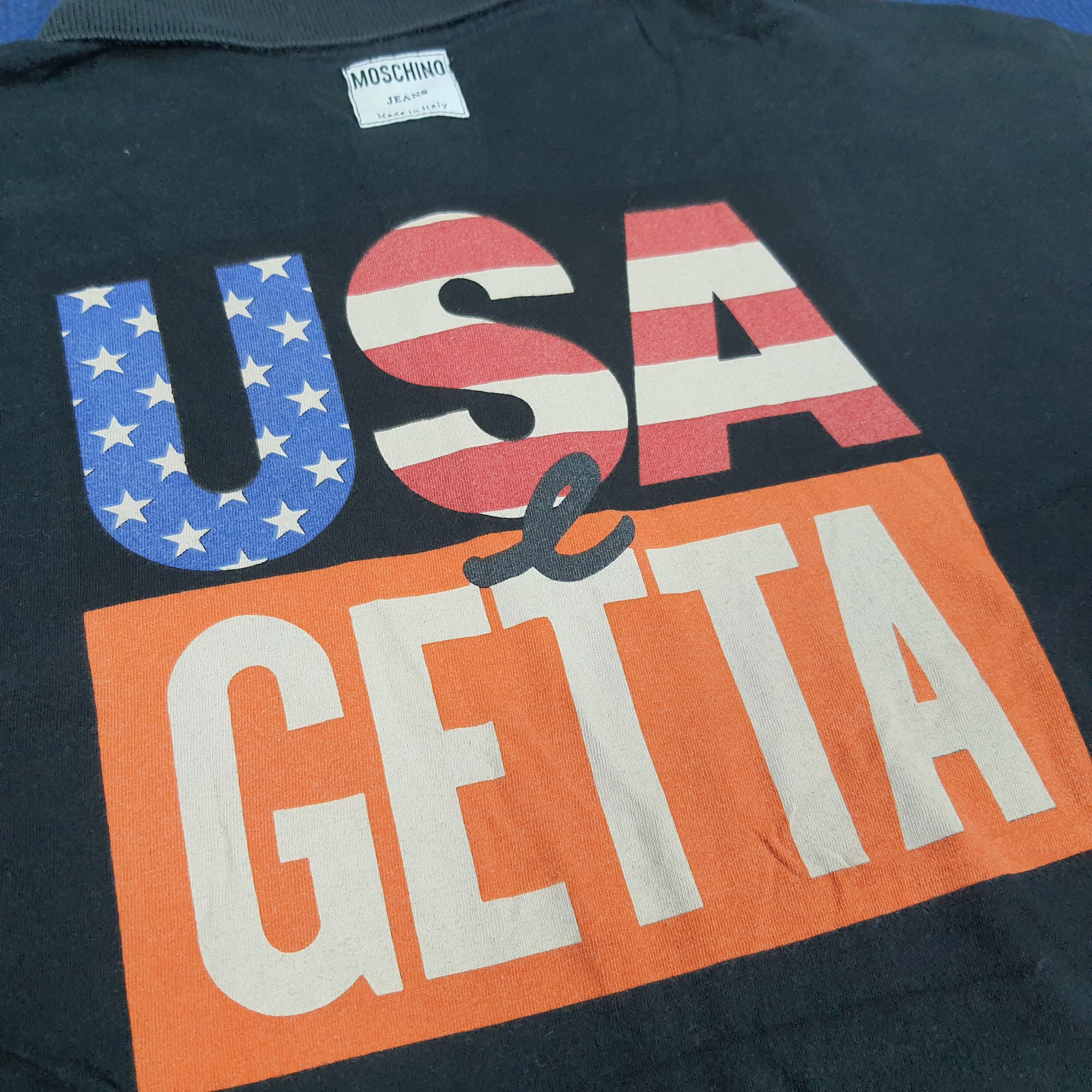 Moschino × Vintage Vintage MOSCHINO Jeans USA Getta Polo Shirt Size US L / EU 52-54 / 3 - 2 Thumbnail
