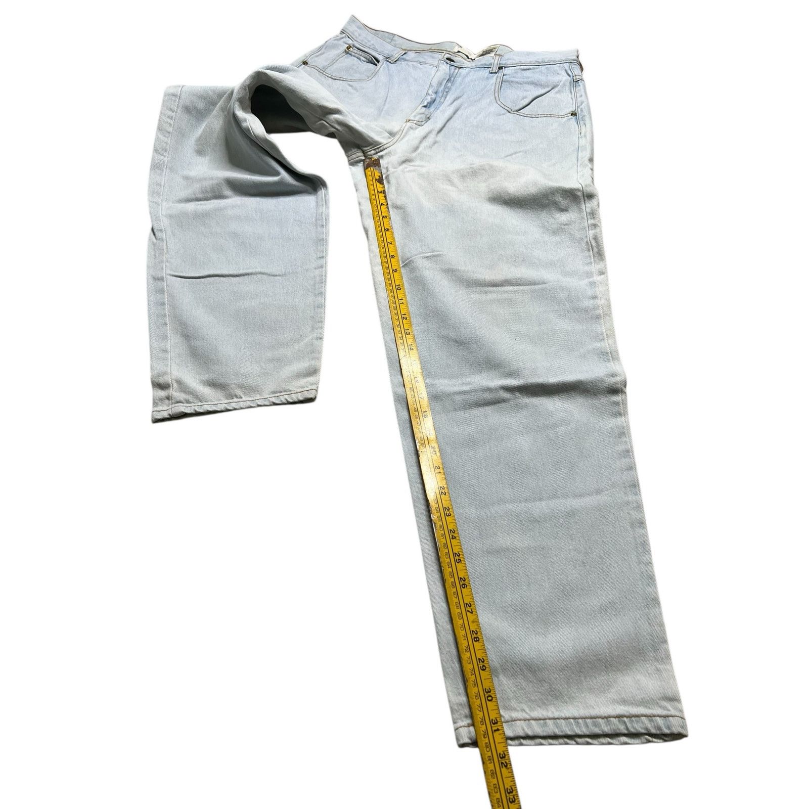 Vintage Vintage 90s Badge Denim Jeans Light Wash 38 Brazil 35x31.5 Size US 38 / EU 54 - 9 Thumbnail