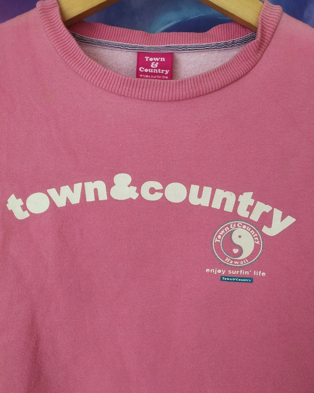 Vintage Town and Country Surf Town and Country Pink Woman Crewneck Size S / US 4 / IT 40 - 4 Thumbnail
