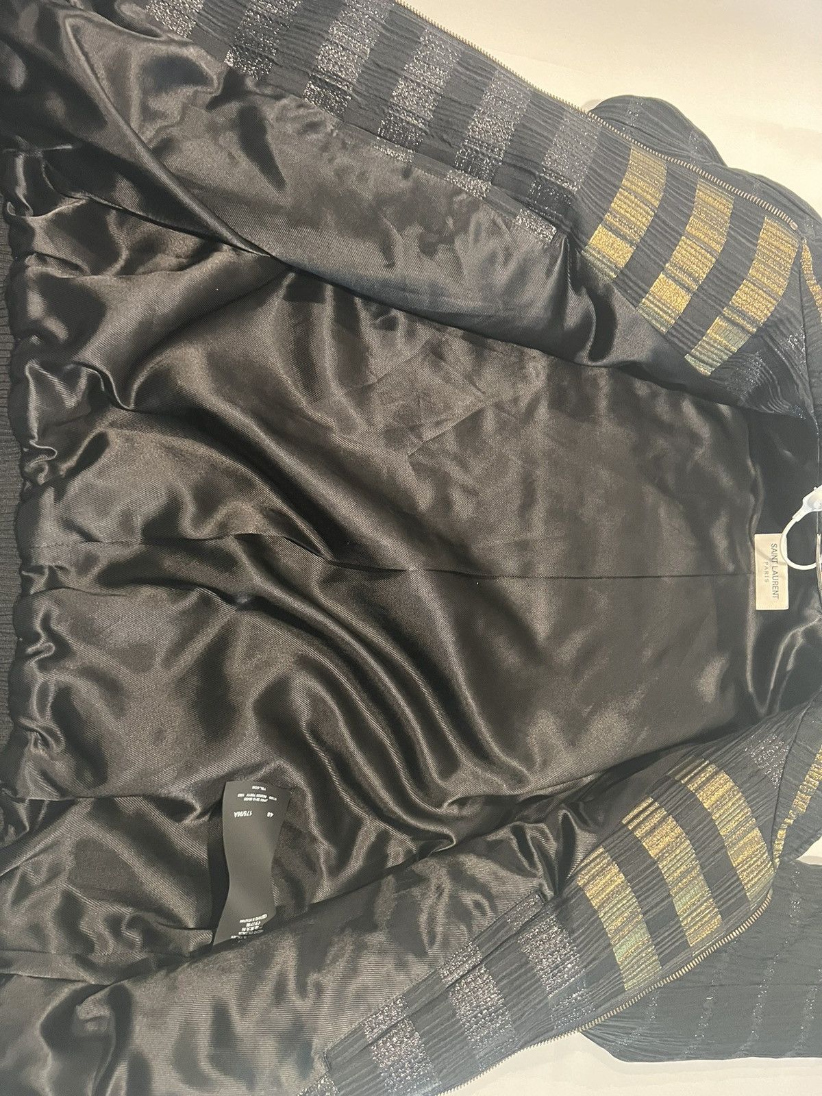 Saint Laurent Paris Saint Laurent mens gold trim bomber jacket. 48/38. $5900 Size US M / EU 48-50 / 2 - 9 Thumbnail