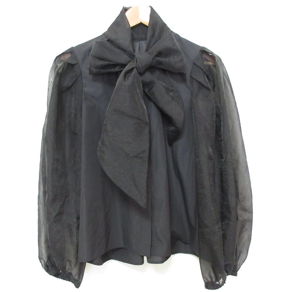 Other Other Rosy Monster Sheer Sleeve Bow Tie Blouse Textile Tops RMTB-0121A DUTY FREE for USA Size ONE SIZE - 1 Thumbnail