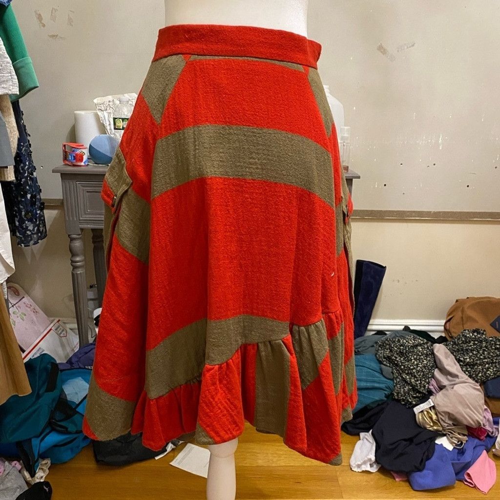 Marc by Marc Jacobs Marc by Marc Jacobs Stripped Wool Skirt Size 26" / US 2 / IT 38 - 4 Thumbnail