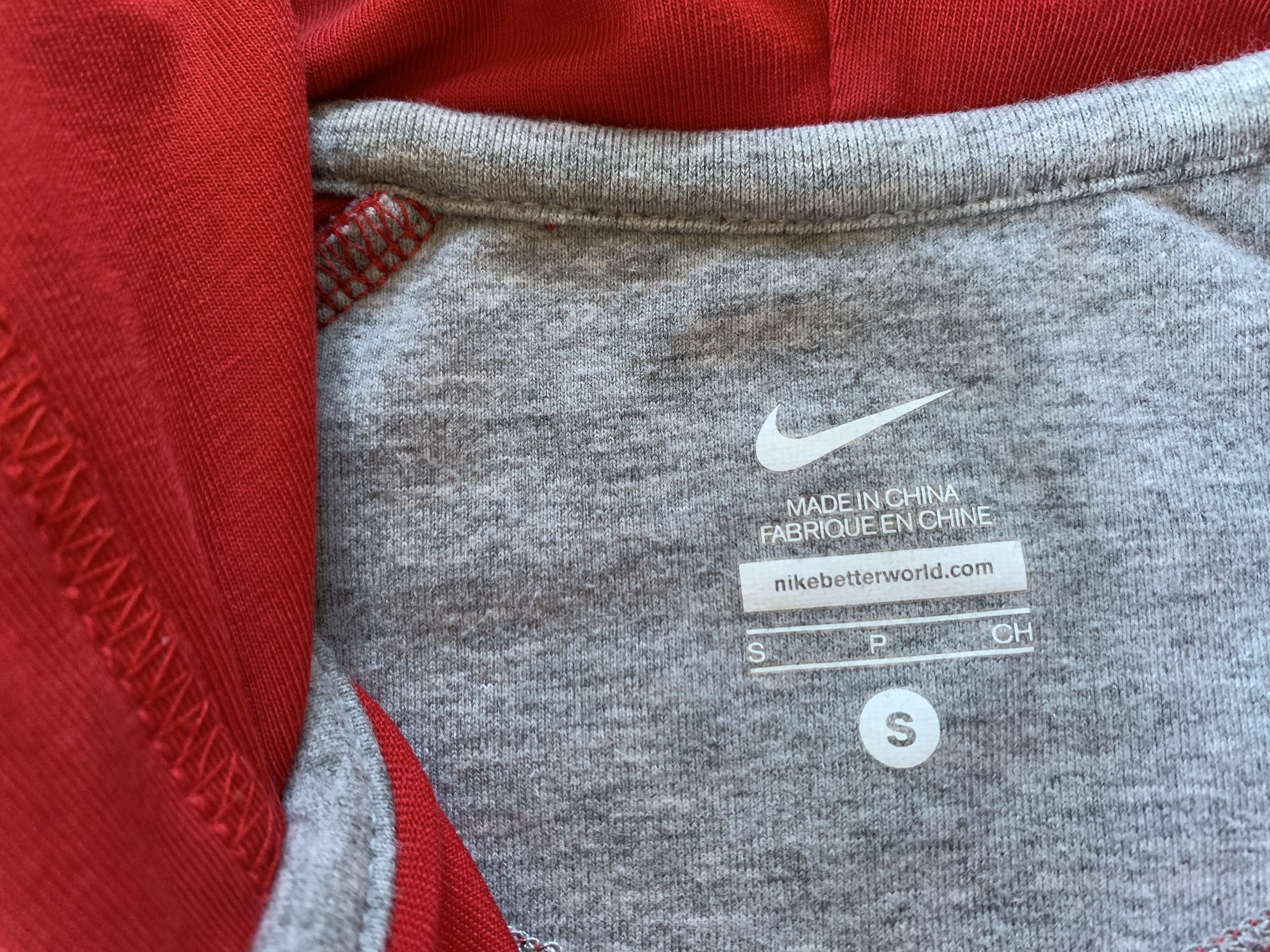 Nike × Vintage Nike Womens Cotton Red Zip Hoodie Size S / US 4 / IT 40 - 5 Thumbnail