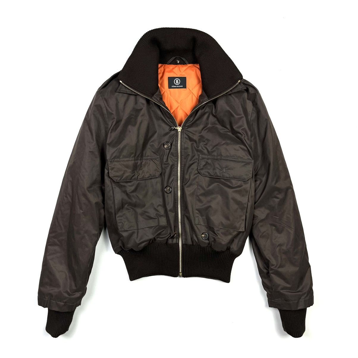 Bogner × Vintage Sonia Bogner Vintage Bomber Jacket Designer Brown Women Size M / US 6-8 / IT 42-44 - 1 Thumbnail