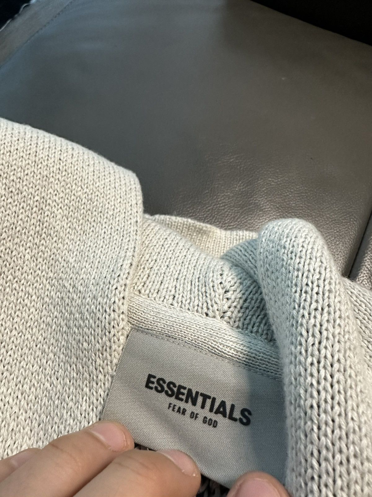 Essentials × Fear of God FOG Essentials knit pullover hoodie Oatmeal Beige Cream Size US M / EU 48-50 / 2 - 11 Thumbnail