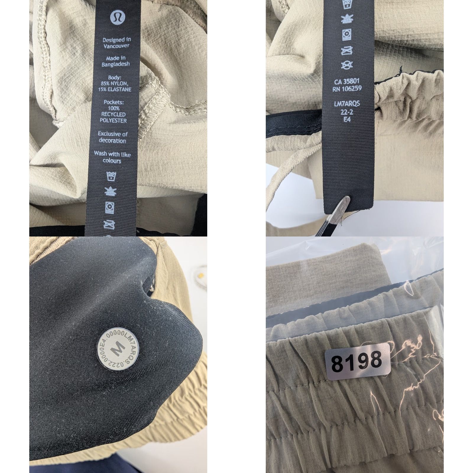 Lululemon Lululemon Bowline 8" Ripstop Stretch Mens Shorts M Beige Nike? Size US 31 - 8 Thumbnail