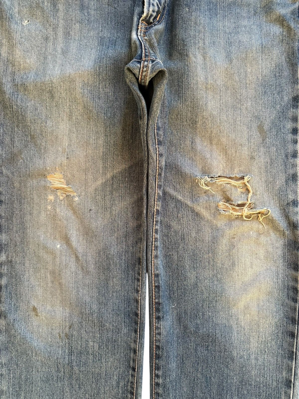 Edwin Vintage Edwin 404 Rusty Mud Wash Ripped Baggy Jeans Size US 34 / EU 50 - 5 Thumbnail