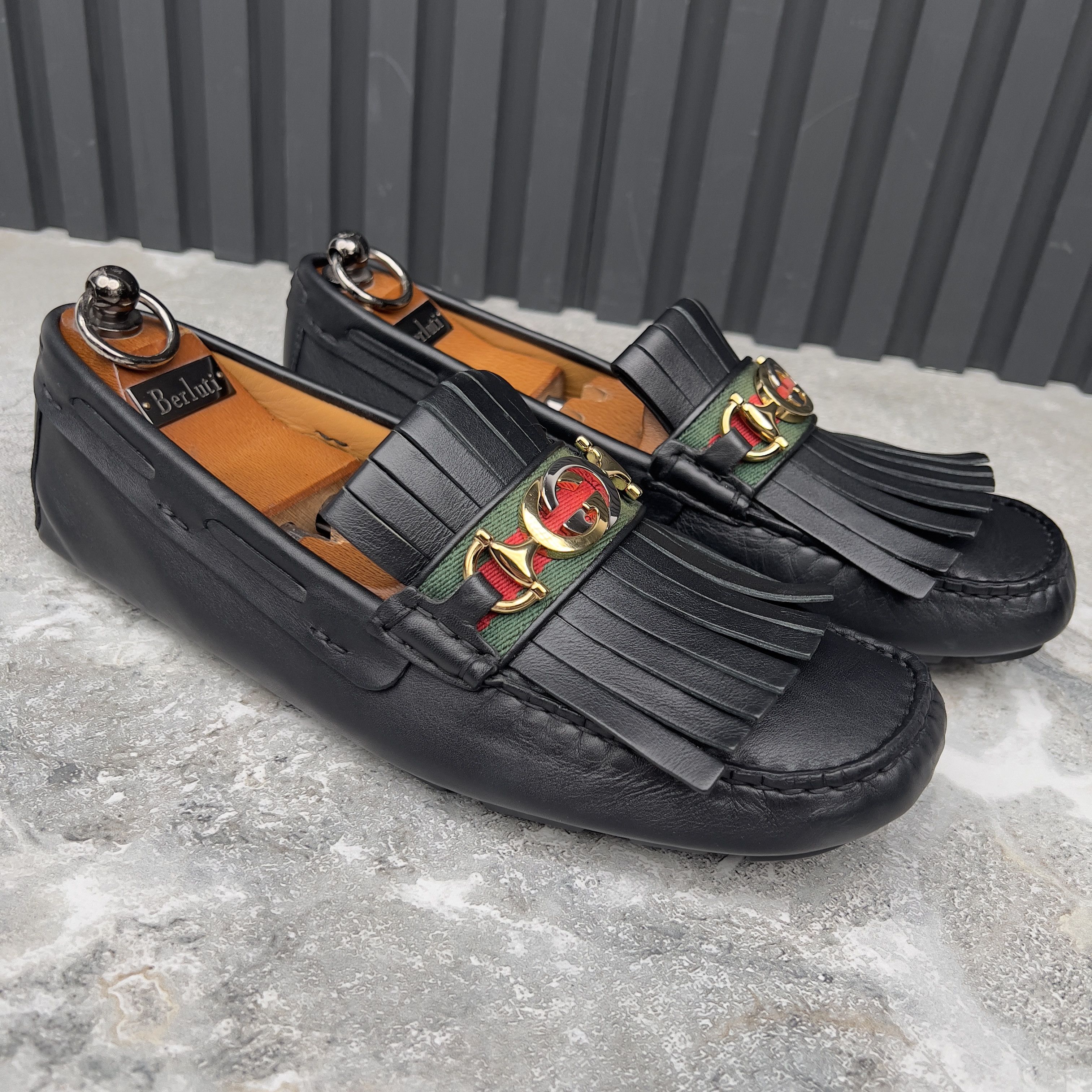 Gucci GUCCI Horsebit Web Fringe Moccasins Leather Size US 8 / EU 41 - 5 Thumbnail