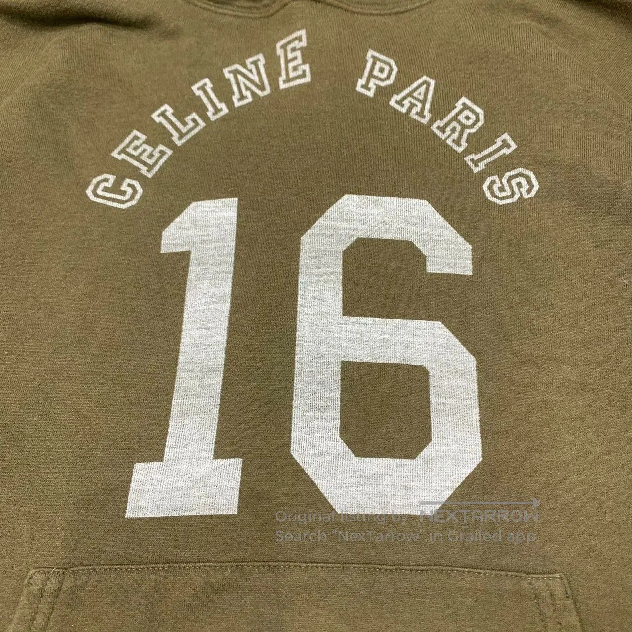 Celine Celine Army Green Cropped Hoodie. Size XS / US 0-2 / IT 36-38 - 7 Thumbnail