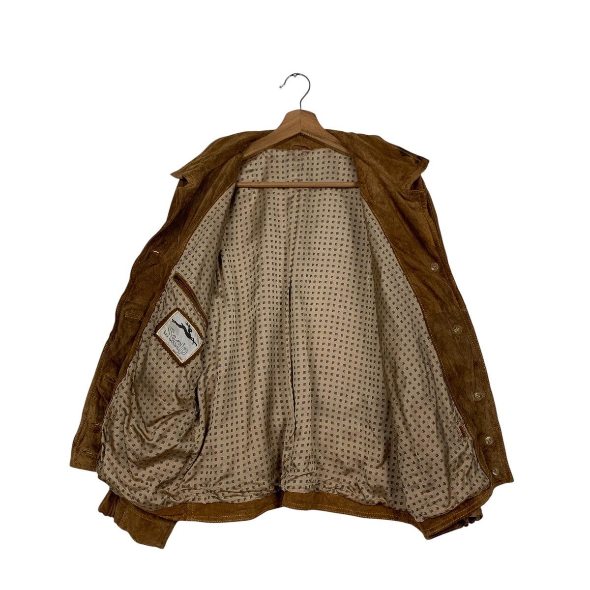 Vintage 80s SACIP Made in Italy Deer Suede Leather Jacket #2552-C115 Size US M / EU 48-50 / 2 - 11 Thumbnail