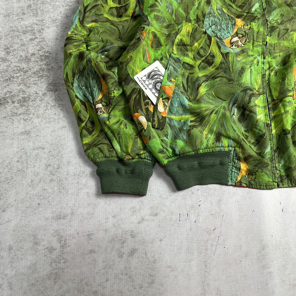 Issey Miyake Tete Homme Floral Bird Reversible Bomber Jacket Size US M / EU 48-50 / 2 - 2 Thumbnail