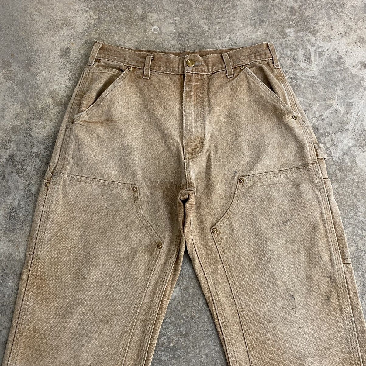 Carhartt Vintage Carhartt Double Knee Faded Tan Carpenter Pants Size US 29 - 4 Thumbnail