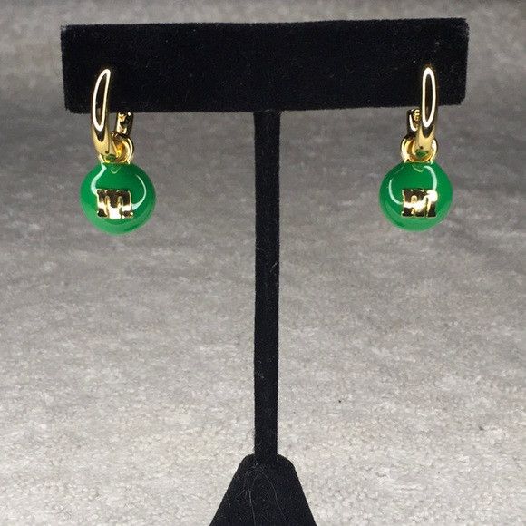 Kate Spade M&M's x Kate Spade New York Charm Huggie Earrings in Green Size ONE SIZE - 2 Thumbnail