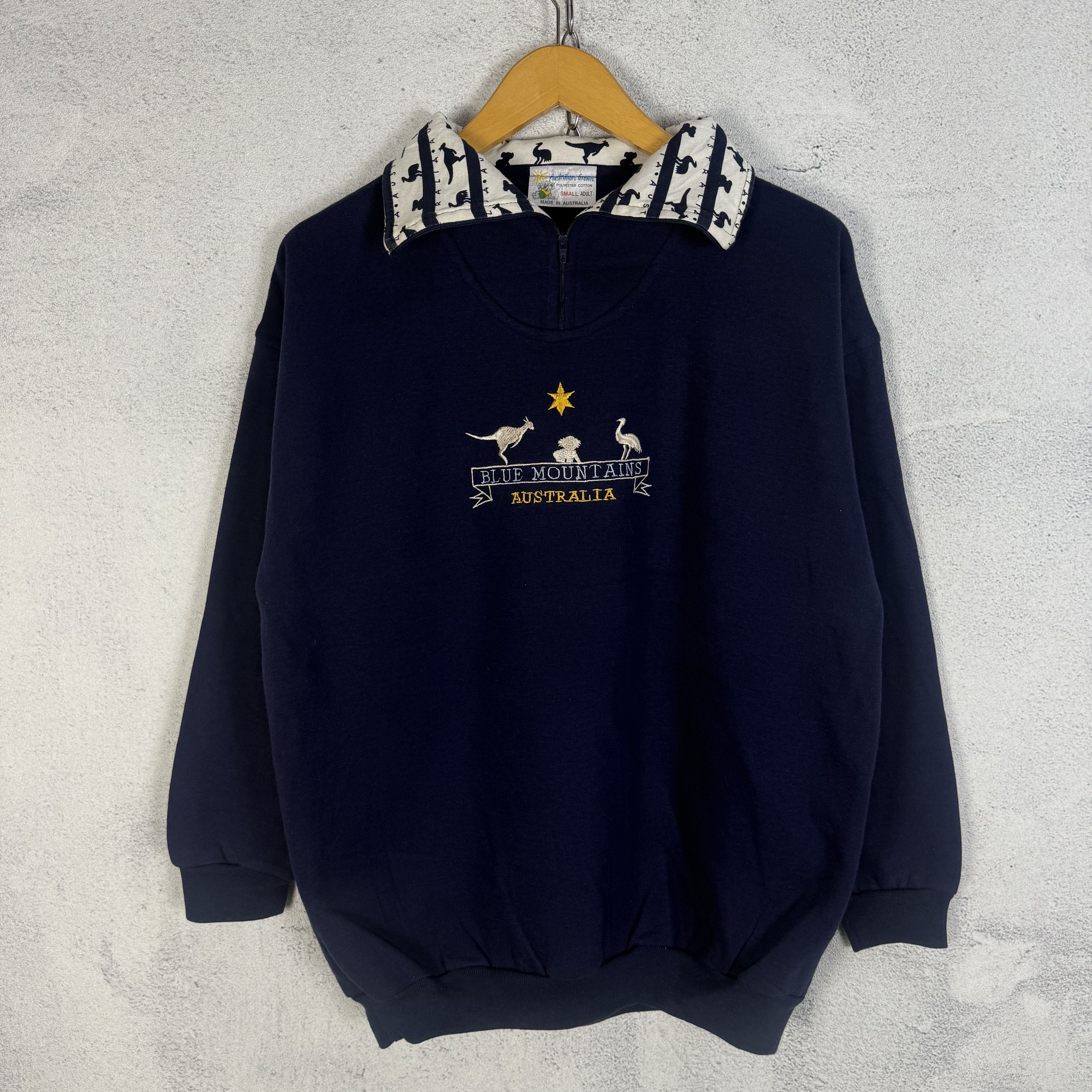 Vintage Vintage Blue Mountains Australia Half Zip Sweatshirt Size US M / EU 48-50 / 2 - 1 Thumbnail