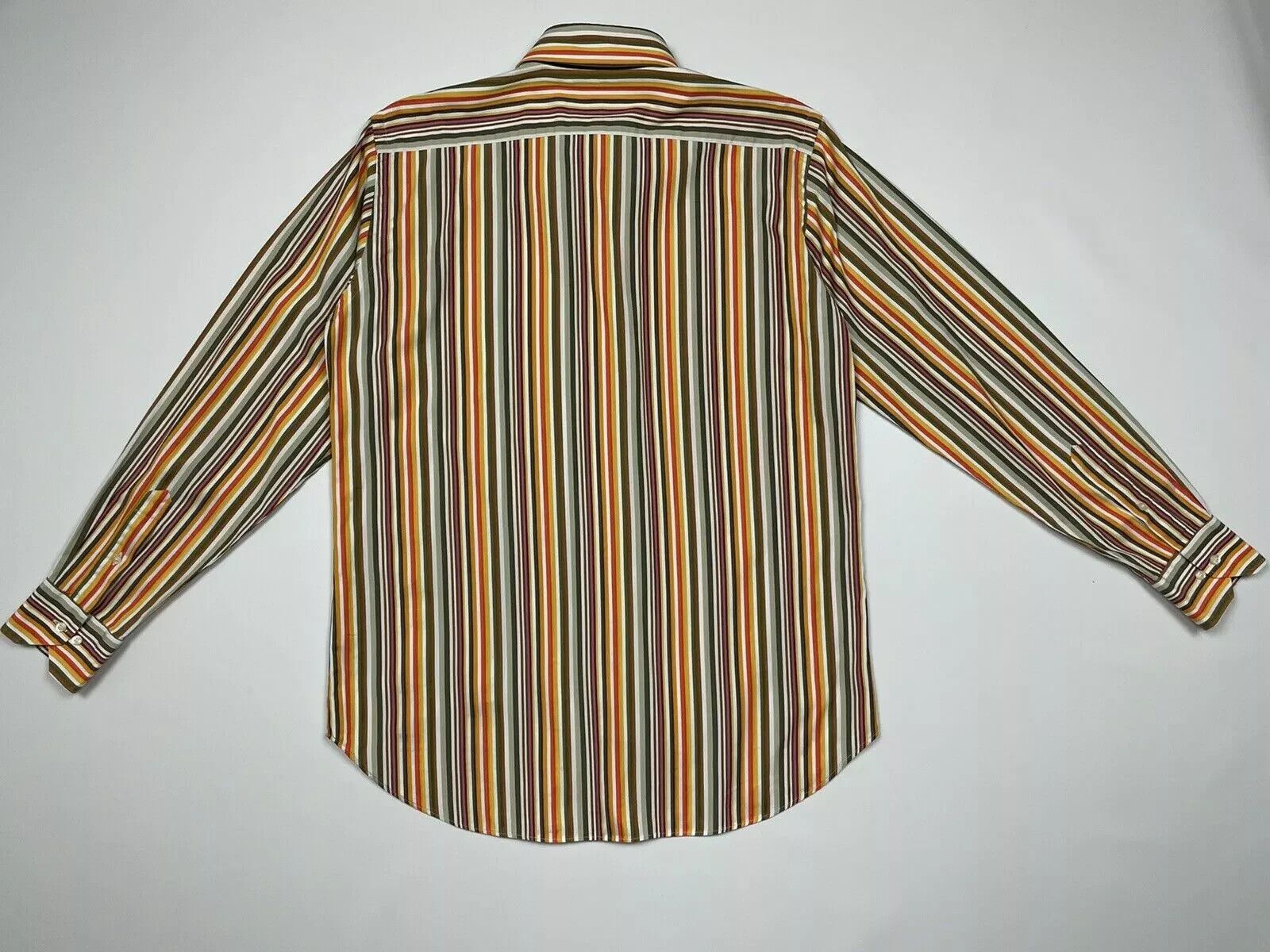 Etro ETRO Men’s Stripped Shirt Orange Size 41 Size US XL / EU 56 / 4 - 2 Thumbnail