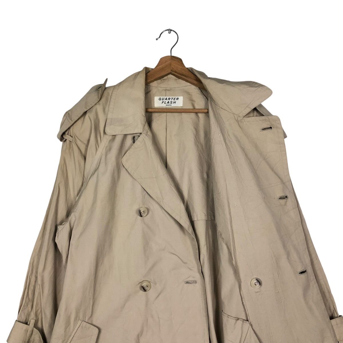 Japanese Brand 🔥VINTAGE TRENCH COATS DOUBLE BREAST QUARTER FLASH 4042331 Size US M / EU 48-50 / 2 - 15 Thumbnail